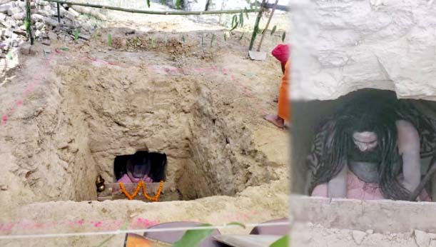 मठ में महंत का हाई वोल्टेज ड्रामा, जिंदा समाधि की जिद पर अड़े, एसडीएम-सीओ मनाने में जुटे