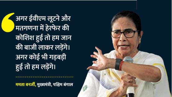 ममता बनर्जी बोलीं- किसी को EVM लूटने नहीं देंगे