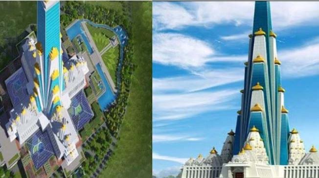 बुर्ज खलीफा से भी ऊंचा चंद्रोदय मंदिर तैयार