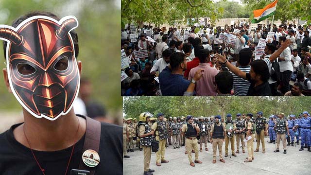 लखनऊ में उमड़े 'कॉकरोच', पेपर लीक को लेकर जमकर विरोध प्रदर्शन