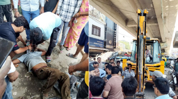 अतिक्रमण पर चला नगर पालिका का बुलडोजर