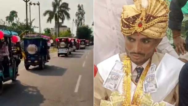 लखीमपुर खीरी में निकली अनोखी बरात, दूल्हे के फैसले से दुल्हन खुश, लोग भी कर रहे तारीफ