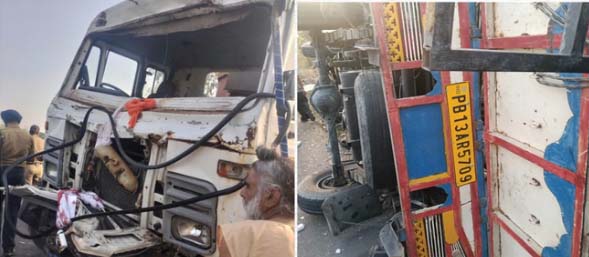 पंजाब में भीषण सड़क हादसा: ट्रॉला और पिकअप में जबरदस्त टक्कर, डेरा ब्यास जा रहे आठ श्रद्धालुओं की मौत