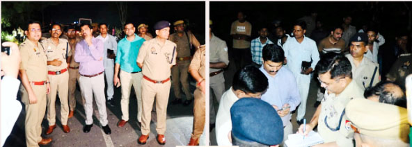 रोडवेज बस में धक्का लगा रहे यात्रियों को कंटेनर ने मारी टक्कर, चार की दबकर मौत, कई घायल