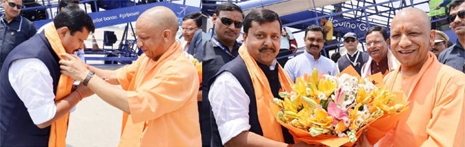 नितिन नवीन का लखनऊ में स्वागत, रिसीव करने पहुंचे योगी