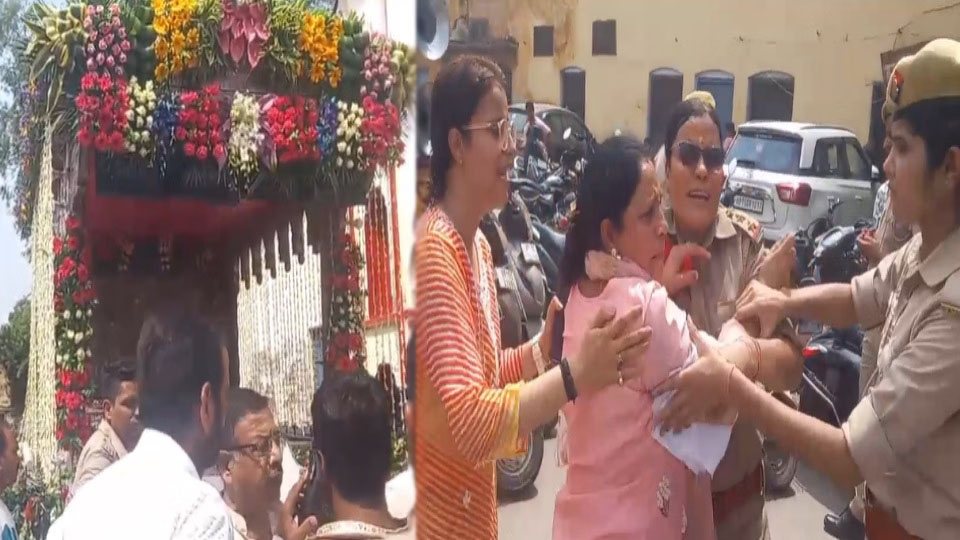 बिलवेश्वर मंदिर से निकली जगन्नाथ यात्रा, रथ पर बैठने को लेकर विवाद, पुलिस से भिड़ी दो महिलाएं