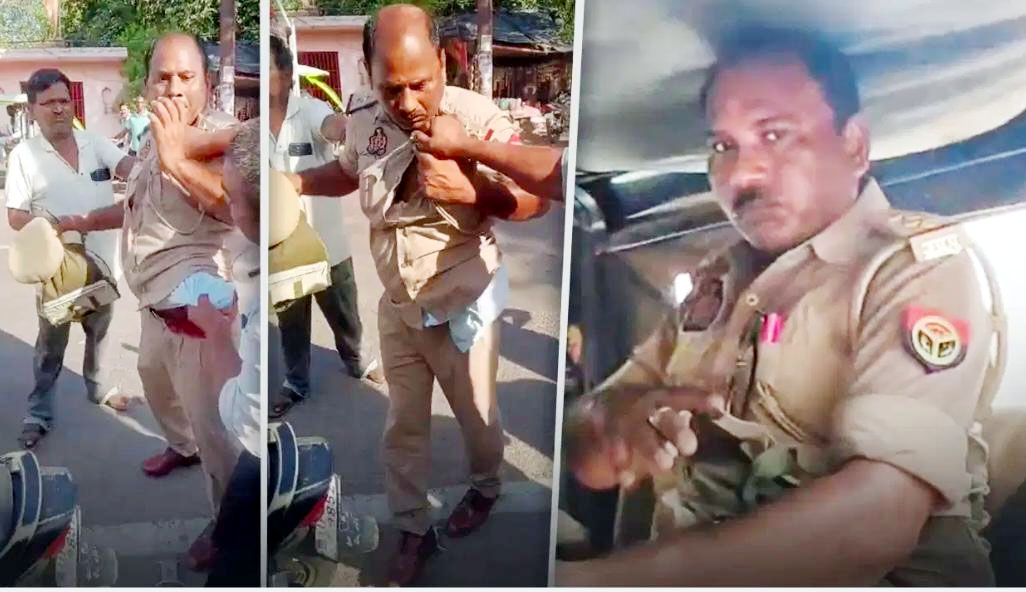 दरोगा और ट्रक चालक का वीडियो वायरल होने के बाद दरोगा पर दोहरी गाज, हमीरपुर से हुआ निलंबित, सजेती कानपुर में हुई एफआईआर
